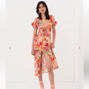 For Love & Lemons - NWT Beth Midi Dress Pink Size L